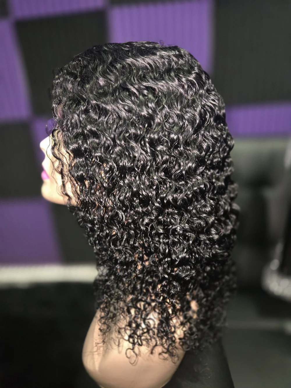 U-part Kinky Curly Human Wig 16 Inch